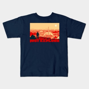 Just Explore Mars Space X Adventure Musk Mission Kids T-Shirt